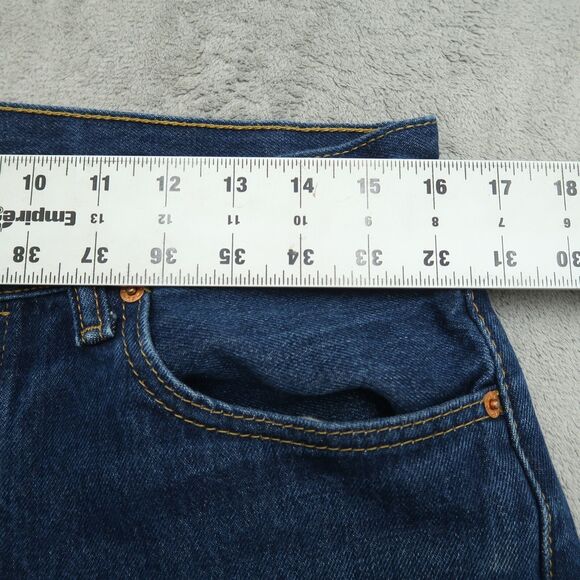 Levi's 501 Jeans Mens Size 34x34(32x31 Actual) Blue Original Straight Button Fly - Picture 6 of 16